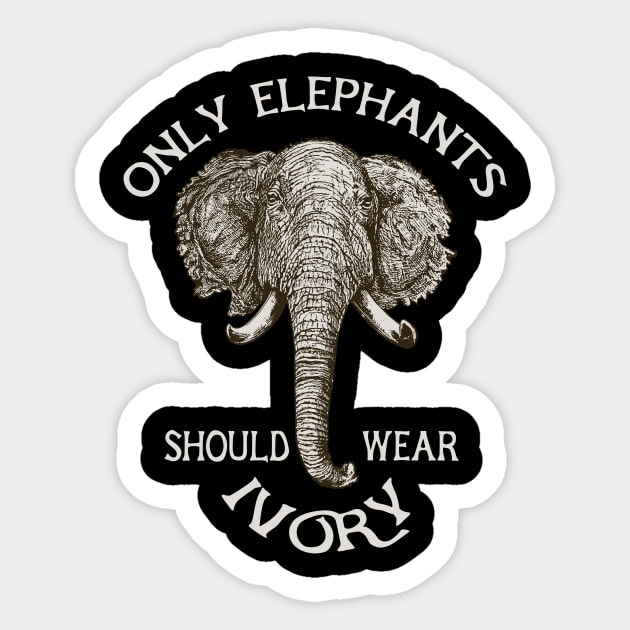 Elephants ivory Sticker by LebensART